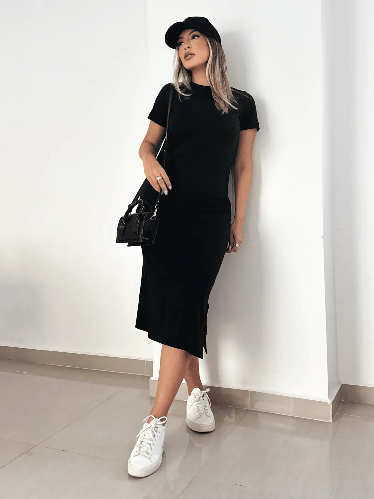 Vestido Midi Feminino 100% Algodão